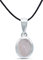 mantraroma Collier argent 925 sterling quartz rose pendentif chaîne véritable argent femme (NO.: MAH-159-07)