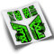 Adesivi Forcella Fox 38 Performance Elite 2021 Colori WP435 Verde Fluo