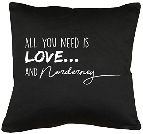 TShirt-People All You Need is Love and Norderney Kissen mit Füllung 40x40cm