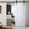 Herraje Puerta Corredera Kit de Rieles Deslizantes para Puerta de Granero de Madera Acero al Carbono Baño Cocina Dormitorio Negro,366cm (tipo espada)