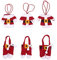 himaly Weihnachtsgeschirr Tasche 6PCS Weihnachtsdekoration Tasche Tischdekoration Geschirr Tasche Geschirr Taschenmesser und Gabel Weihnachtsdekoration Tischdekoration Weihnachtsmann Kostüm