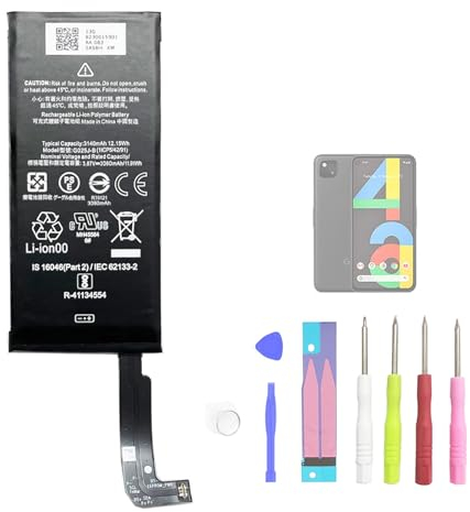 Aousavo G025J-B Batterie de Rechange Compatible avec Google Pixel 4A 4G Batterie avec kit d'outils Gratuit (***Non Disponible pour Pixel 4A 5G***)