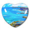 Lywallca Spanien Fuerteventura Kühlschrankmagnet Kühlschrank-Aufkleber Kollektion Dekorativer Magnet Reise-Souvenir Herzform Kristallglas, 5.1cm*4.5cm*1.1cm