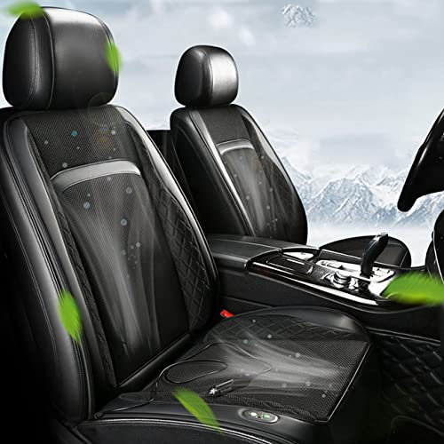 Breadom Kühlendes Autositzkissen mit Massage, 16 Lüftern und 3 einstellbaren Temperaturen und automatischem Induktionsmodus 12/24-V-System Atmungsaktiver Autositzbezug für Autos, Stühle, Heimbüro
