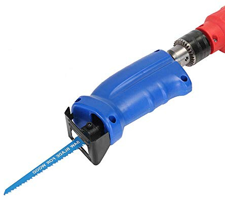 Acesunny Elektrisch Säbelsäge Tigersäge Adapter Tragbare Holzbearbeitung Bohrmaschine Tragbare Akku Reciprosäge Fuchsschwanz Säbelsäge Tigersäge 3 Sägeblätter