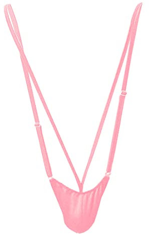 VemeFufu Uomo Sexy Perizoma G String Tanga Intimo Uomini Hot V Cinturino Sottile Elastici Thong Maschile Mutande Taglia Unica Rosa