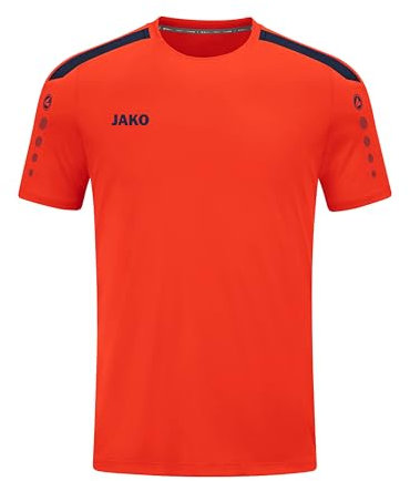 JAKO Herren Trikot Power (Kurzarm), Flame/Marine, XXL
