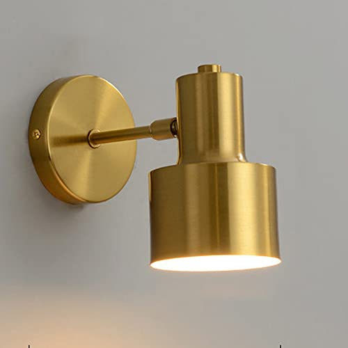 Chao Zan Langer Arm Wandleuchte Vintage Metall Verstellbar Nachttischlampe, Bettlampe Wand-Leselampe Wandbeleuchtung Lampenschirm Bettlampe Nachtlicht Wandspot, E27 Flur Wohnzimmer Schlafzimmer, Gold