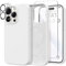 GONEZ for iPhone 15 Pro Max Case Silicone, Compatible with Magsafe, Camera Protector + Screen Protector, Soft Anti-Scratch Microfiber Lining, Liquid Silicone Shockproof Phone Cover, White