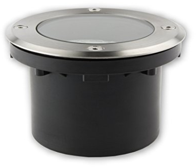 LICHT DISCOUNT LED Bodeneinbaustrahler Dimmbar IP65 Rund 7 W GX53 230V Bodenstrahler warm weiß Bodenspots befahrbar aus Edelstahl für Garten Aussenbereich Weg Leuchte