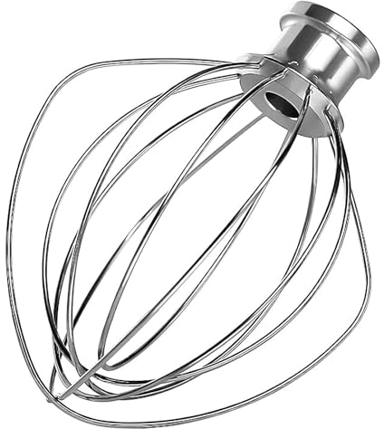 K45WW - Batidor de varillas de acero inoxidable, accesorio de repuesto compatible con accesorios de batidora KitchenAid, agitador de crema de huevo, batidor de masa para cupcakes, batidor de harina