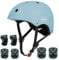XJD Casco de Ciclismo para Niños y Protecciónes Infantiles Incluye Rodilleras Coderas y Muñequeras Adjustables 7 Piezas para Patínes Patinete Ciclismo Niños de 3 a 13 Años (Azul Marino, m)