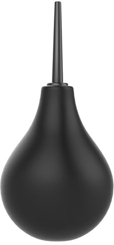 Poire à lavement intime - Poire de lavement intime anus douche 224ml En Silicone de haute qualité, Canule Incluse Nettoyage Anus et Vagin, poire lavement Anal et Vaginale Sans BPA (Noir)
