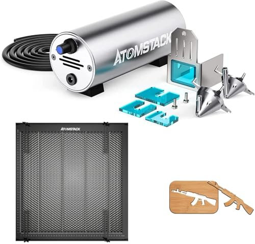 ATOMSTACK F30 Air Pump Kit for X7 PRO/A10 PRO/A5 PRO Smoke Removal 10-30 L/Min Air Flow F2 400 x 400 mm Honeycomb Plate Removal of Cutting Vapours and Dust for A30 PRO A20 PRO Laser Cutter