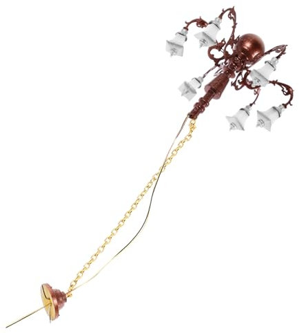 ORFOFE Kleine Deckenlampe Kronleuchter Licht Für Miniatur Wohnraum Dekoration Moos Mikro Landschaft Pendelleuchte Antikbronze Und Warmweißes Licht
