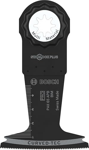 Bosch 10x Hoja multiherramienta PRO Multi Material PAII 65 APB (para Madera con clavos, Panel sándwich de metal, Anchura 65 mm, Professional Accesorios Multiherramienta)