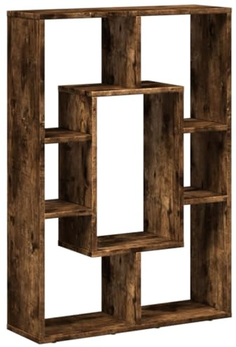 vidaXL Bookcase Smoked Oak 63x20x90 cm Engineered Wood