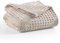 Milam London Überwurfdecke für Super-King-Size-Bett, 100% Baumwolle, weich, extra groß, Tagesdecken, Decke für Bett, Joanna-Kollektion, Beige, 250 x 280 cm