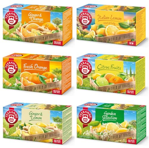 TEEKANNE - Citrus MIX (NEW) - Sammlung Zitrusfrüchte Tee-Set - 6 x 20 Tb