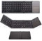 Teclado inalámbrico Bluetooth Plegable, portátil, Ultrafino, con Panel táctil para Windows, Android e iOS, Color Gris