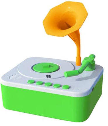 Schallplattenspieler für Kinder, Grammophon mit 95 Karten, Grammophon-Schallplattenspieler, Kinderspieler, Kleinkind-Musikgröße und Kleinkinder