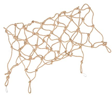 HOMOBABE Papageien Kletternetz Aus Hanfseil Hängendes Bett Für Kleine Haustiere Vielseitiges Spielzeug Für Vögel Und Nager Mit Haken