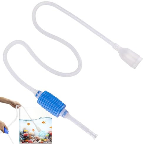 Aquarium Syphon Cleaner 3 in 1 - Fish Tank Syphon Gravel Washer & Water Changer Kit, Hand Vacuum Pump for Sand Cleaning, Turtle Tank Accessories & Pond Maintenance (1 Pack)