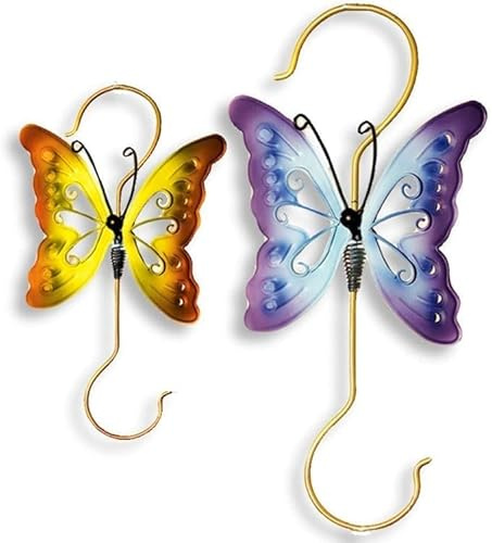 Vanorell 2er Set Pflanz-Hänger Schmetterling Metall lakiert bis 7 Kg belastbar Dekoration