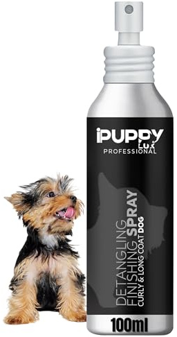 iPuppyLux Entwirrungsspray für Hunde – Leave-in Geruchsentferner mit Odor Control, antistatisch – Ideal für Yorkshire Terrier & Pudel, Hundespray 100 ml