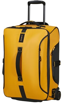 Samsonite Paradiver Light - Reisetasche mit Rollen & Rucksackfunktion (55 cm), Small, Handgepäck, Wasserabweisend, Leicht, 51L, Gelb (Yellow)