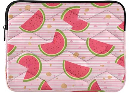 Cute Anguria Rosa A Righe Laptop Sleeve Bag 13-14 Pollici, Carino Computer Bag Protettiva Lap Top Case Tablet Maniche