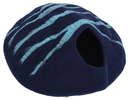Miskall Katzenhöhlenbett aus Wolle, weich, bequem, Mehrzweck-Katzenbett für Katzen, Kätzchen, kleine Haustiere, Grau