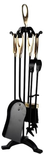 Fireside Ash Brush & Shovel Fireplace Tools and Utensils Five-Piece Set of Ash Cleaning Accessories Decorative Real Fire Special