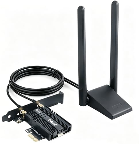 Scheda WiFi Ziyituod WiFi 7 da 6500 Mbps con Bluetooth 5.4, scheda di rete PCIe; BE7925S a 6 GHz/5 GHz/2,4 GHz, scheda PCI Express con Bluetooth e WiFi 7 per desktop/PC, solo Windows 11 (64 bit)