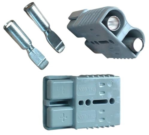 Prime Tech | Hochstrom-Steckverbinder 175A | Für Seilwinden & Bordelektrik | 2er Set inkl. Presshülsen | Passend für 75 mm² Kabel | Schnellkupplung für Stromverbindung & Sicherheit