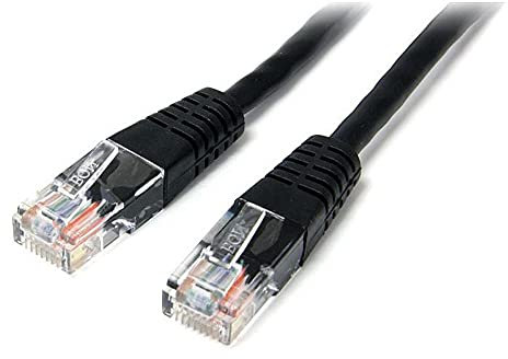 StarTech.com 15m Cat5e Patch Cable with Molded RJ45 Connectors - Black - Cat5e Ethernet Patch Cable - 15 m UTP Cat 5e Patch Cord (M45PAT15MBK)