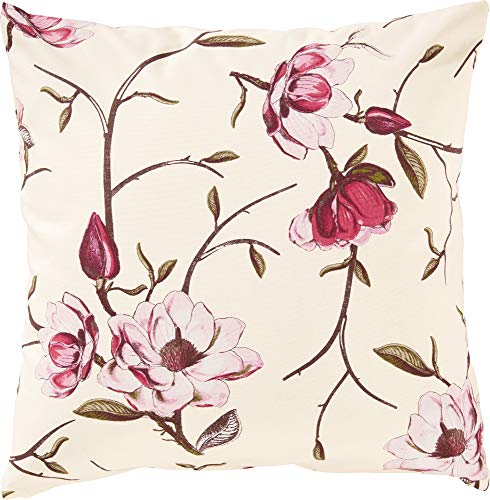 Erwin Müller Deko-Kissenhülle, Kissenbezug Magnolie Magnolie Größe 40x40 cm - robuste Qualität, mit Reißverschluss und Fleckschutz ausgerüstet