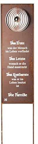 Home Deluxe - Gartenschild - Family - Edelrost