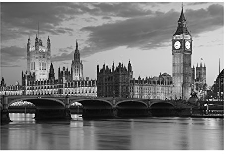 Vliestapete Premium - London bei Nacht II - Fototapete Breit Vlies Tapete Wandtapete Wandbild Foto 3D Fototapete, Größe HxB: 320cm x 480cm