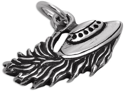 TheCharmWorks Sterlingsilber UFO Landung Charm Anhänger