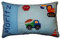 Momelie Blaues Schmusekissen * Kuschelkissen * Baustelle * mit Namen Bestickt * ca. 25 * 40 cm groß * SK-bl_0057