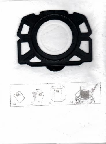 lot de 4 sacs d'origine pour aspirateur karcher mv4 mv5 mv6 wd4000 à wd5999 2863006.0