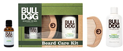 Bulldog Skincare for Men Bartpflegeset mit Bartöl, 2-in-1-Bartshampoo + Spülung und Kamm
