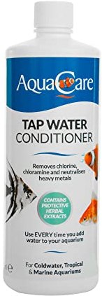 AquaCare Tap Water Conditioner For Freshwater Aquariums (480ml) Keep Your Fish Safe By Quickly Removing Harmful Toxins Before Adding Water To Your Fish Tank