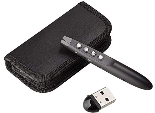 Presentación de láser rojo remoto, puntero láser de presentador inalámbrico, hipervínculo de soporte, para demostraciones de productos, aprendizaje electrónico, conferencias