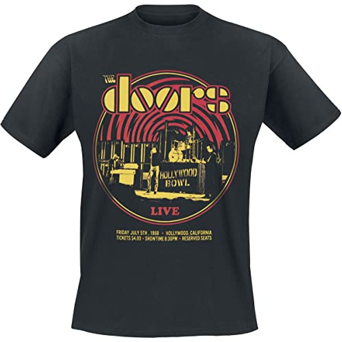 The Doors Warp Männer T-Shirt schwarz 3XL 100% Baumwolle Band-Merch, Bands
