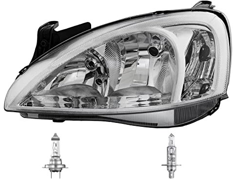 EISENFELS Bundle Set 70779673 Scheinwerfer links + OSRAM Leuchtmittel H7 Classic + H1 Classic kompatibel mit Corsa C F08 F68