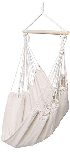 LINDER LEX Hängesessel mit Holzgestell ca 100 x 90 cm, Farbe:Natur