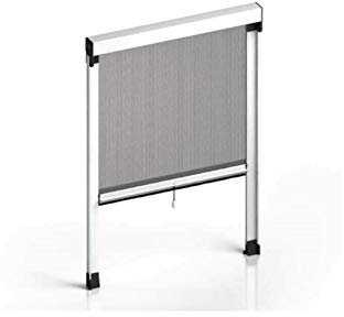 ZANZARIERA A RULLOFLASH CON FRIZIONE INSETTI PORTE FINESTRE 120X160 BRONZO