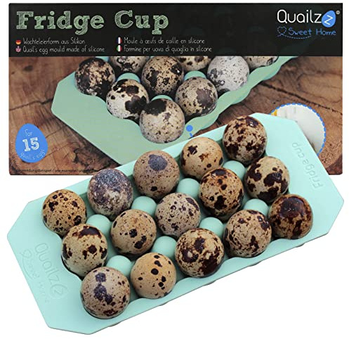 federgold® Fridge Cup Mint – Silikon Eierhalter für 15 Wachteleier | 15 Wachteleier hygienisch & sicher lagern – rutschfester Silikonhalter in frischem Mint, spülmaschinenfest & langlebig